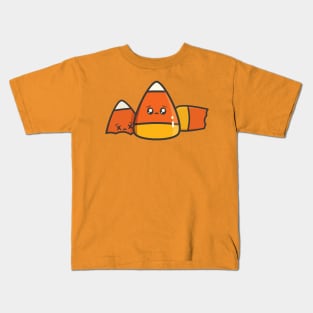 Cute Candy Corn Halloween Design Kids T-Shirt